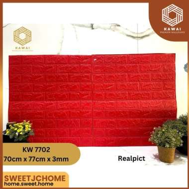 Kawaii Wallpaper - (PAKET 10 PCS) Wallpaper Dinding 3D Brick Solid Color / wallpaper 3D Foam 70cm x 