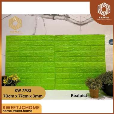 Kawaii Wallpaper - (PAKET 10 PCS) Wallpaper Dinding 3D Brick Solid Color / wallpaper 3D Foam 70cm x 