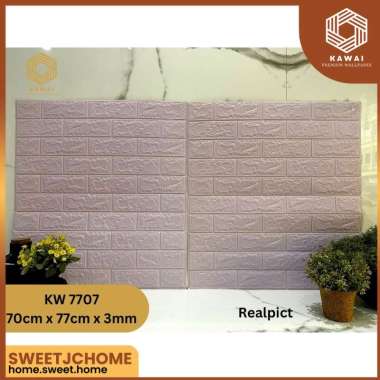 Kawaii Wallpaper - (PAKET 10 PCS) Wallpaper Dinding 3D Brick Solid Color / wallpaper 3D Foam 70cm x 