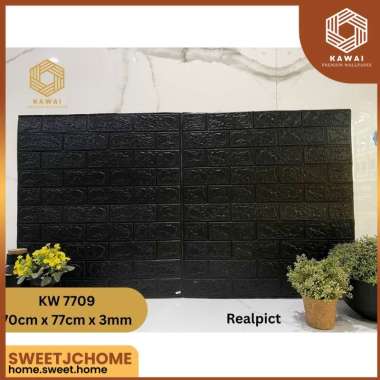 Kawaii Wallpaper - (PAKET 10 PCS) Wallpaper Dinding 3D Brick Solid Color / wallpaper 3D Foam 70cm x 