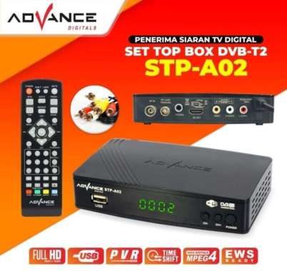 ADVANCE SET TOP BOX STB STP- A02 TV DIGITAL ADVANCE GARANSI 1 TAHUN