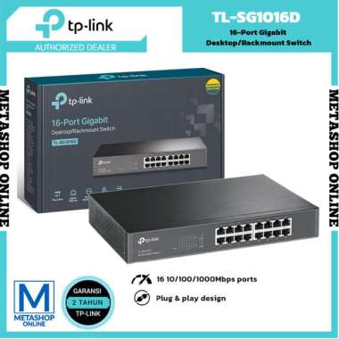 TP-LINK TL-SG1016D 16 Port Gigabit Desktop Rackmount Switch TPLINK