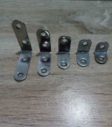 Plat siku besi L, penyangga ambalan bracket, plat besi siku rak dinding, siku stainless siku 16mmx20
