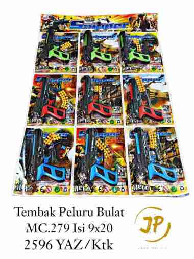 MAINAN ANAK TEMBAK PELURU BULAT MC.279 ISI 9X20