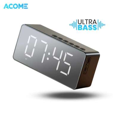 Acome Speaker Bluetooth 5.2 Jam Alarm LED Display Shocking Bass Garansi Resmi 1 Tahun A17