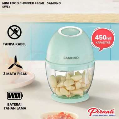 Samono Mini Chopper Portable Blender Kapasitas 450ml Penggiling Bumbu MPASI