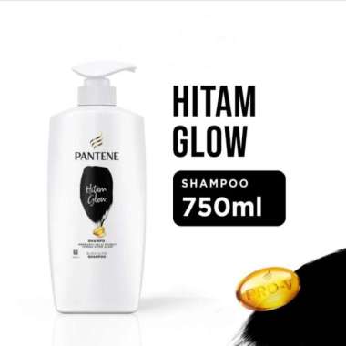 Pantene Shampoo Hitam Glow 750 ml
