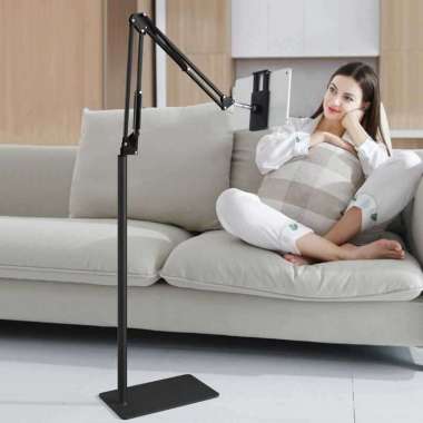 JFactory Lazypod Standpod Smartphone Tablet Stand Bracket 360 Degree 140cm - Hitam