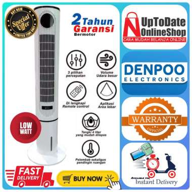 AIR COOLER TOWER DENPOO AT-1106 AT1106 AT 1106 PENYEJUK RUANGAN LOW WATT 4L DENPOO TOWER AIR COOLER