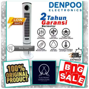 AIR COOLER TOWER DENPOO AT1106 AT-1106 AT 1106 PENYEJUK RUANGAN LOW WATT 4L DENPOO TOWER AIR COOLER