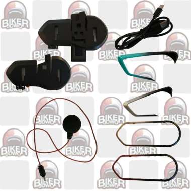 Sparepart Retouch Intercom Clamp Kit Tempel Jepit Skin Skid Plate USB Microphone Speaker Velcro X3 X