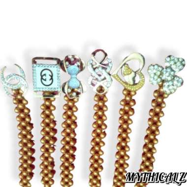 SABUK MUTIARA WANITA FASHION BELT IKAT PINGGANG MUTIARA ELASTIS gold random