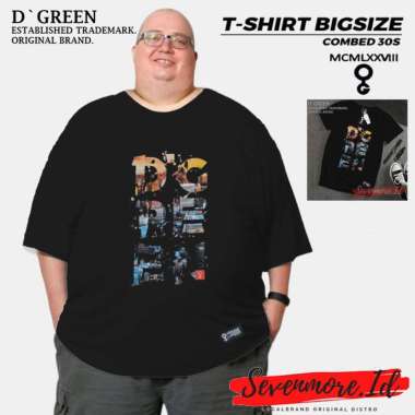 D`GREEN Kaos Jumbo Original Pria Wanita Motif TEXT GRAFFITY Size XXL 3XL bahan Cotton combed 30s Hit