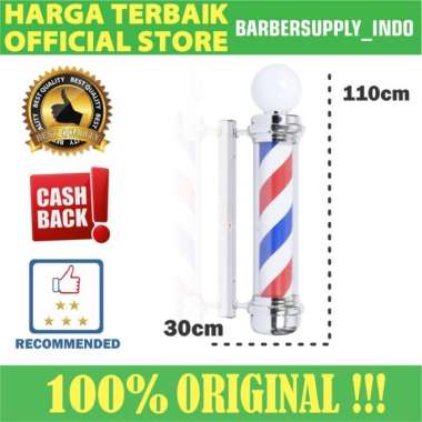 BARBER POLE / BARBERPOLE / LAMPU BARBER SHOP 110 CM