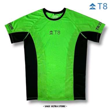 Kaos Lari Running T8 Iced Tee Men Pria Original - Lime M Lime
