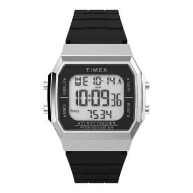 Jam Tangan Unisex Timex TW5M60700 Activity Tracker & Step Digital Dial Black Rubber Strap
