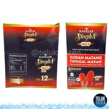 kanzler singles hot 60g sosis sapi ayam pedas 60 g gram beef chicken sausage spicy siap makan HALAL 