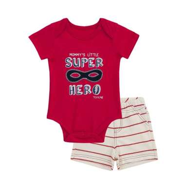 TORIO Basic Super Hero Overall Set - Pakaian Anak Baju Anak Jumper Anak 9-12 bulan