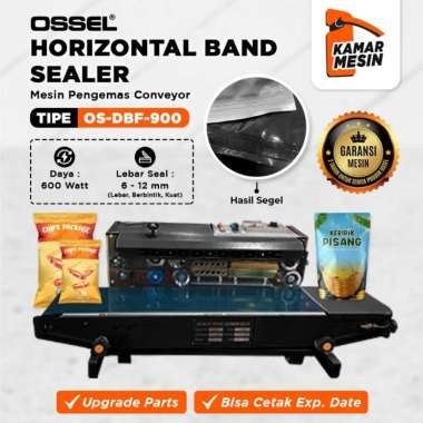 OSSEL Horizontal Continuous Band Sealer Press Plastik Conveyor Sealer Plastik Jalan OS-DBF900 OSSEL