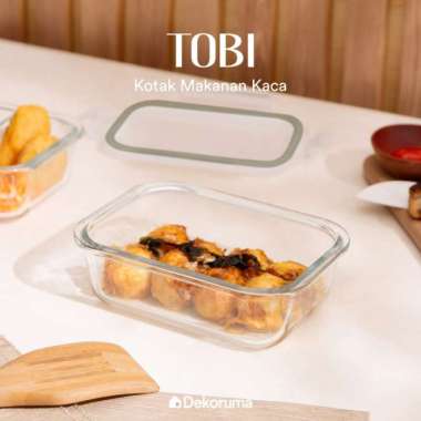 Dekoruma TOBI Kotak Makanan Kaca 630 ml - Sage Green