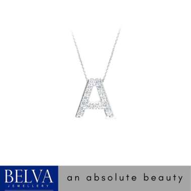 Liontin Berlian Inisial - Huruf A - Belva Jewellery - TBAPDAU1823 Rose Gold