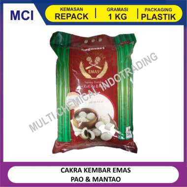 CAKRA KEMBAR EMAS PAO & MANTAO / TEPUNG TERIGU PAO MANTAO CAKRA KEMBAR EMAS - REPACK 1 KG