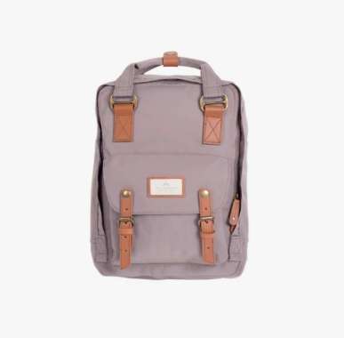 Doughnut Macaroon Backpack Crinkle Nylon Lavender Tas Unisex - D010-0075-F