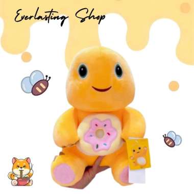Boneka Nailong Donat Donut Doll Naloong Naga Super Jumbo Plush Doll Dino Kuning Yellow Dinosaur Milk