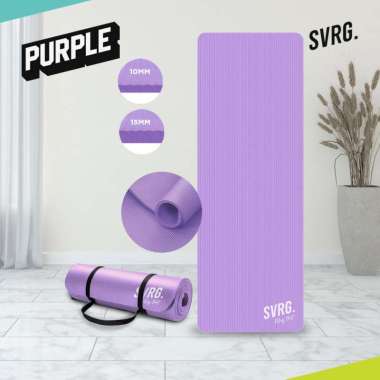 Matras Olahraga - SVRG. Play Mat 10mm & 15mm - NBR Pilates Yoga Mat Purple 10mm