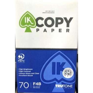 Kertas Hvs F4 Folio 70 gram Ik Copy Paper kertas Fotocopy