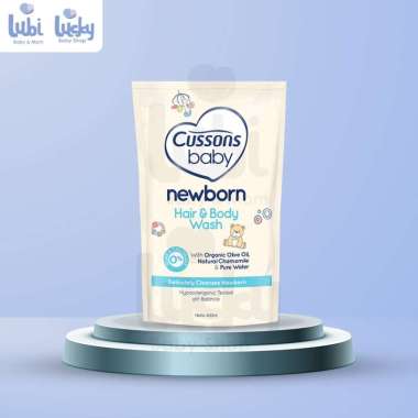 CUSSONS BABY NEWBORN HAIR AND BODY WASH ORGANIC OLIVE OIL REFILL 400ML