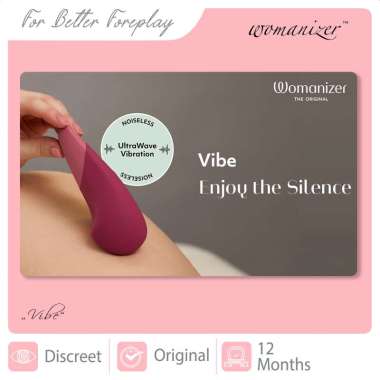 WOMANIZER Vibe, World's First Silent Clitoral Ultrawave Stimulator (Stimulasi untuk Wanita dengan Ge