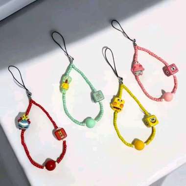 Phonestrap Spongebob Patrick Tuan Crab Squidward Bikini Bottom Lucu Tali Gantungan HP Phone Strap Be