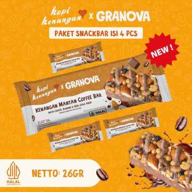 Kopi Kenangan X Granova - Coffee Bar 26gr x 4 pc - Snackbar, Healthy Snack, Halal