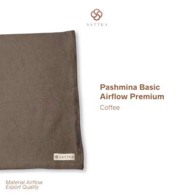Pashmina Airflow Premium Sattka / Adem Lentur Ringan Coffee