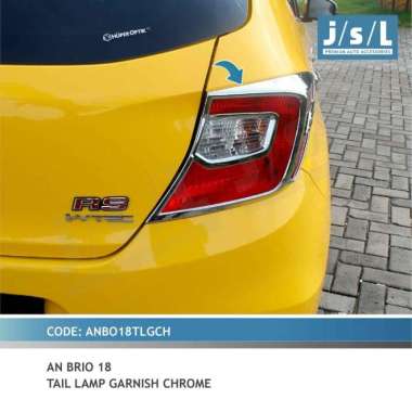 jSL Garnish Lampu Belakang Stoplamp Chrome All New Brio 2018-2019