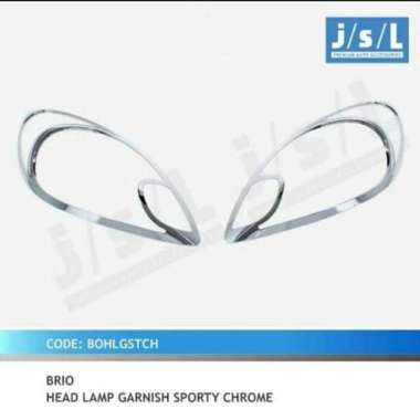 JsL Garnish List Lampu Headlamp Depan Chrome Honda Brio