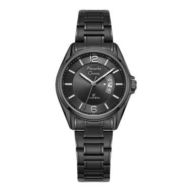 Jam Tangan Wanita Alexandre Christie Classic Steel AC 8684 LDBIPBA Black Dial Black Stainless Steel 