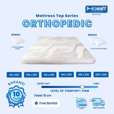 Mattress Top Orthopedic HOMMY | Hard Rebonded Topper (D70) 10cm 160 x 200