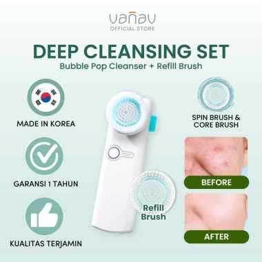 Vanav Deep Cleansing Set (Bubble Pop Cleanser + Refill Brush)