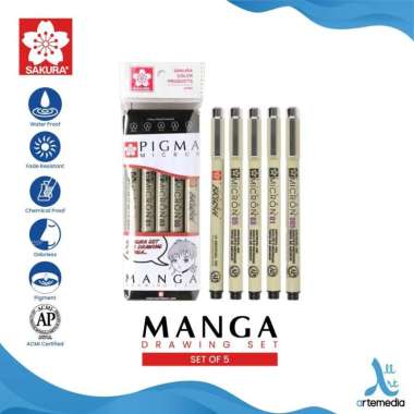 Drawing Pen Sakura Pigma Micron Manga Drawing Set