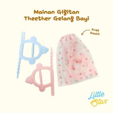 Mainan Gigitan Bayi Theether Gelang Bahan Silikon Lembut Lentur Halus Theether Saja Orange