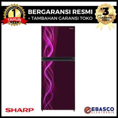 Kulkas Sharp SJ 197 ND - Lemari Es 2 Pintu Kirei Series Biru