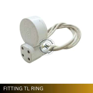 FITTING TL RING FCH 807 2A 250V SOCKET KAKI STARTER HOLDER LAMPU TL 2 KABEL 22 CM
