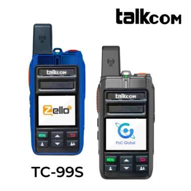 HT POC TALKCOM TC-99S WIFI Simcard POC Global Biru