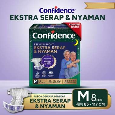 Confidence Popok Dewasa Perekat Premium Night M8