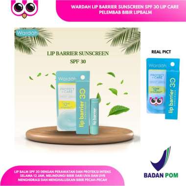 WARDAH LIP BARRIER SUNSCREEN SPF 30 LIP CARE PELEMBAB BIBIR LIPBALM WRDH Lip Barrier SS