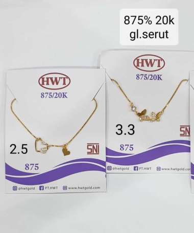 Gelang Variasi Model Serut Koleksi Josean Emas Asli kupu 2,94gr/875