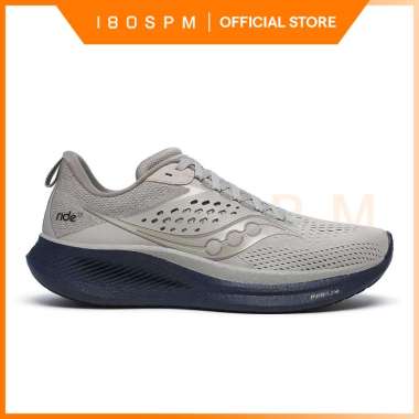 SAUCONY - Men's Ride 17 - Dove / Navy | Sepatu Lari Pria 42.5