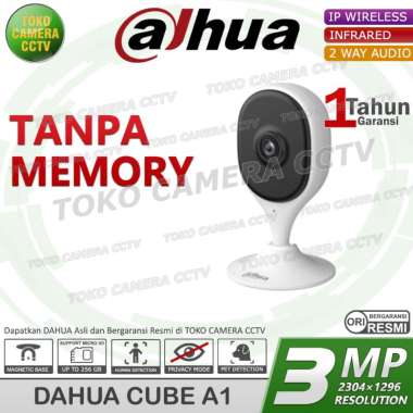 CCTV WIFI INDOOR DAHUA CUBE 3MP KAMERA CCTV PINTAR BERSUARA INFRARED TANPA MEMORI